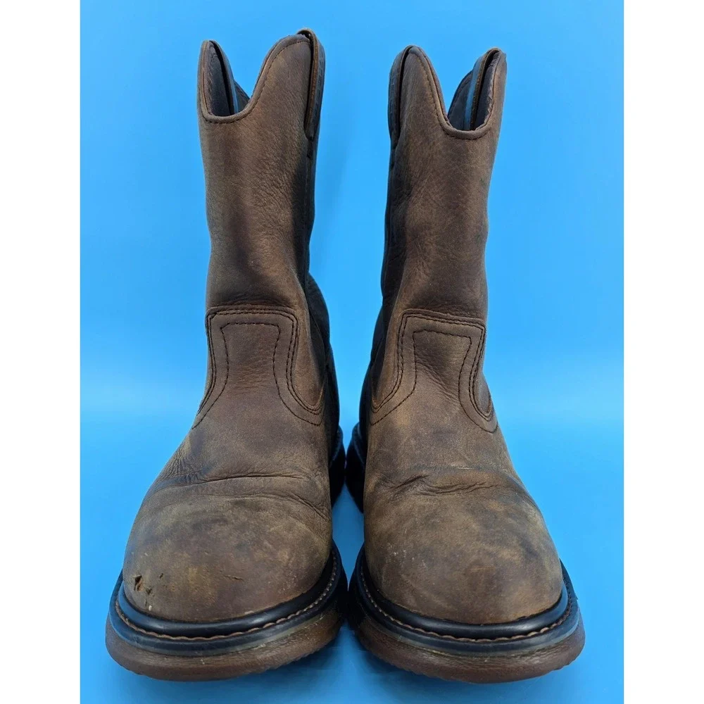 Rocky Kids Ride FLX Waterproof Western Boot Sz 5M Brown Leather Western Insulate